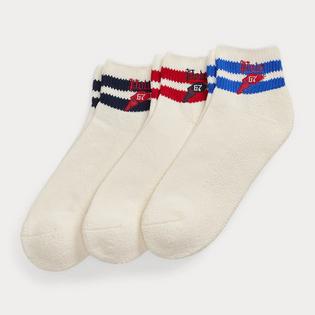 Polo Ralph Lauren Men's Striped Cuff Quarter Crew Sock (3 Pack)