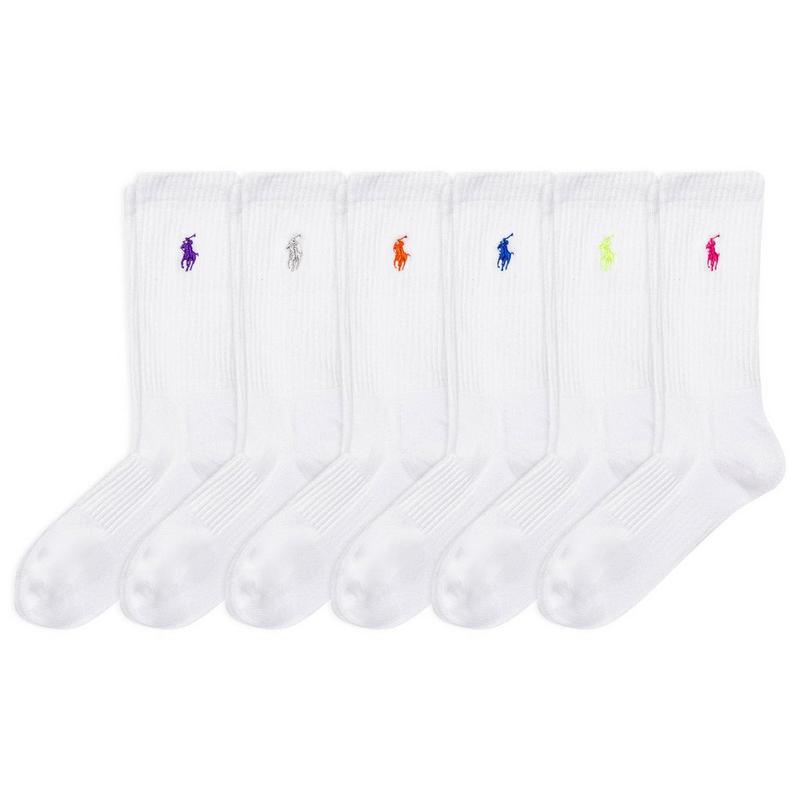 Polo Ralph Lauren Chaussettes de sport mi-mollet rembourr&eacute;es pour femmes (paquet de 6)