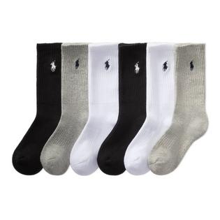 Polo Ralph Lauren Juniors' [8-20] Cushioned Cotton-Blend Crew Sock (6 Pack)