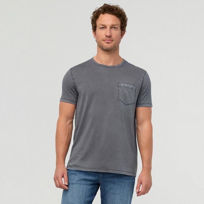 DUER T-shirt PurePima Vintage avec poche pour hommes
