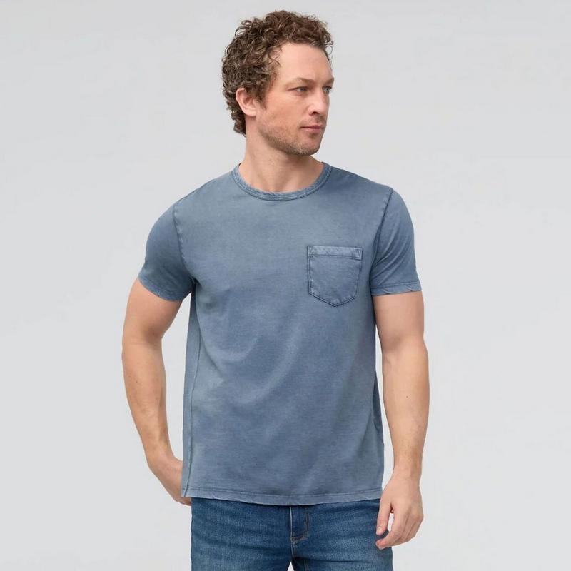 DUER T-shirt PurePima Vintage avec poche pour hommes