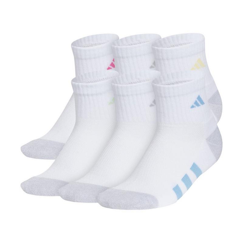 adidas Chaussettes courtes athl&eacute;tiques rembourr&eacute;es pour enfants (paquet de 6)