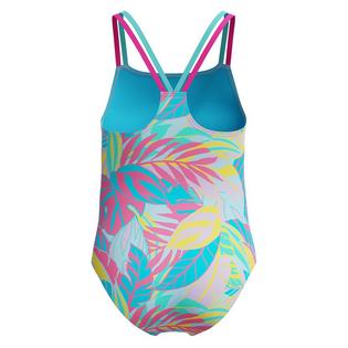 Speedo Junior Girls' [7-16] Printed Strappy One-Piece Swimsuit