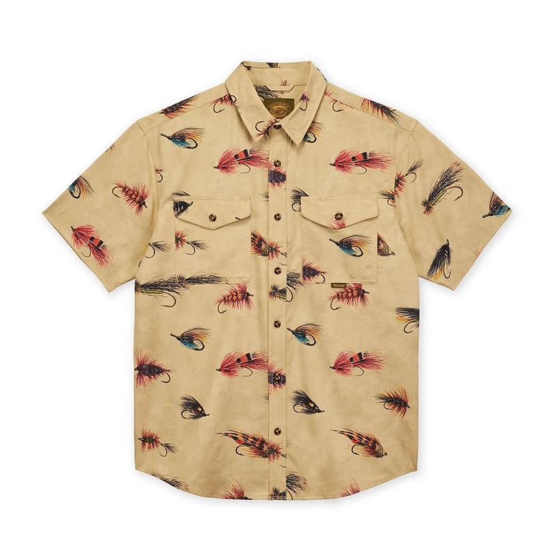 Hook&eacute; Chemise &agrave; manches courtes Atlantic Salmon Flies  pour hommes