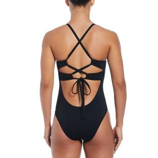Nike Women's Lace-Up One-Piece Swimsuit