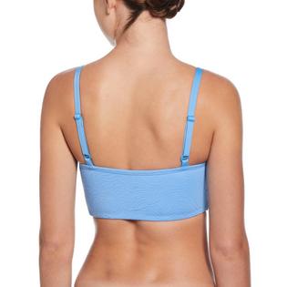 Nike Women's Effortless Line Wave Jacquard V-Neck Midkini Top