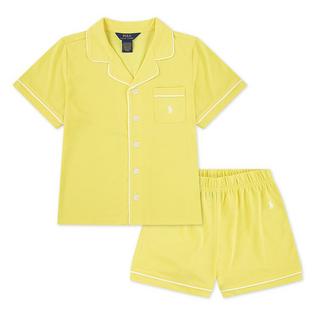 Polo Ralph Lauren Ensemble pyjama deux pi&egrave;ces (haut en jersey + short) pour filles juniors [7-16]
