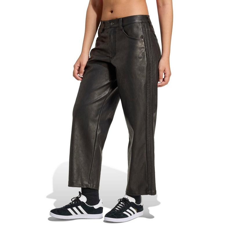adidas Originals Pantalon 7/8 Firebird en similicuir pour femmes