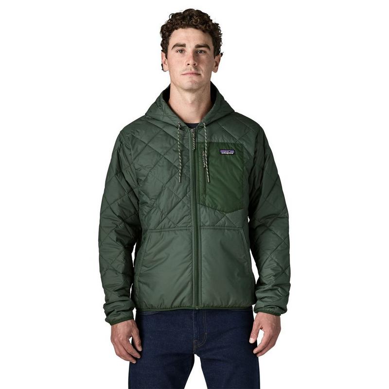 Patagonia Veste &agrave; capuchon style aviateur matelass&eacute;e Diamond pour hommes