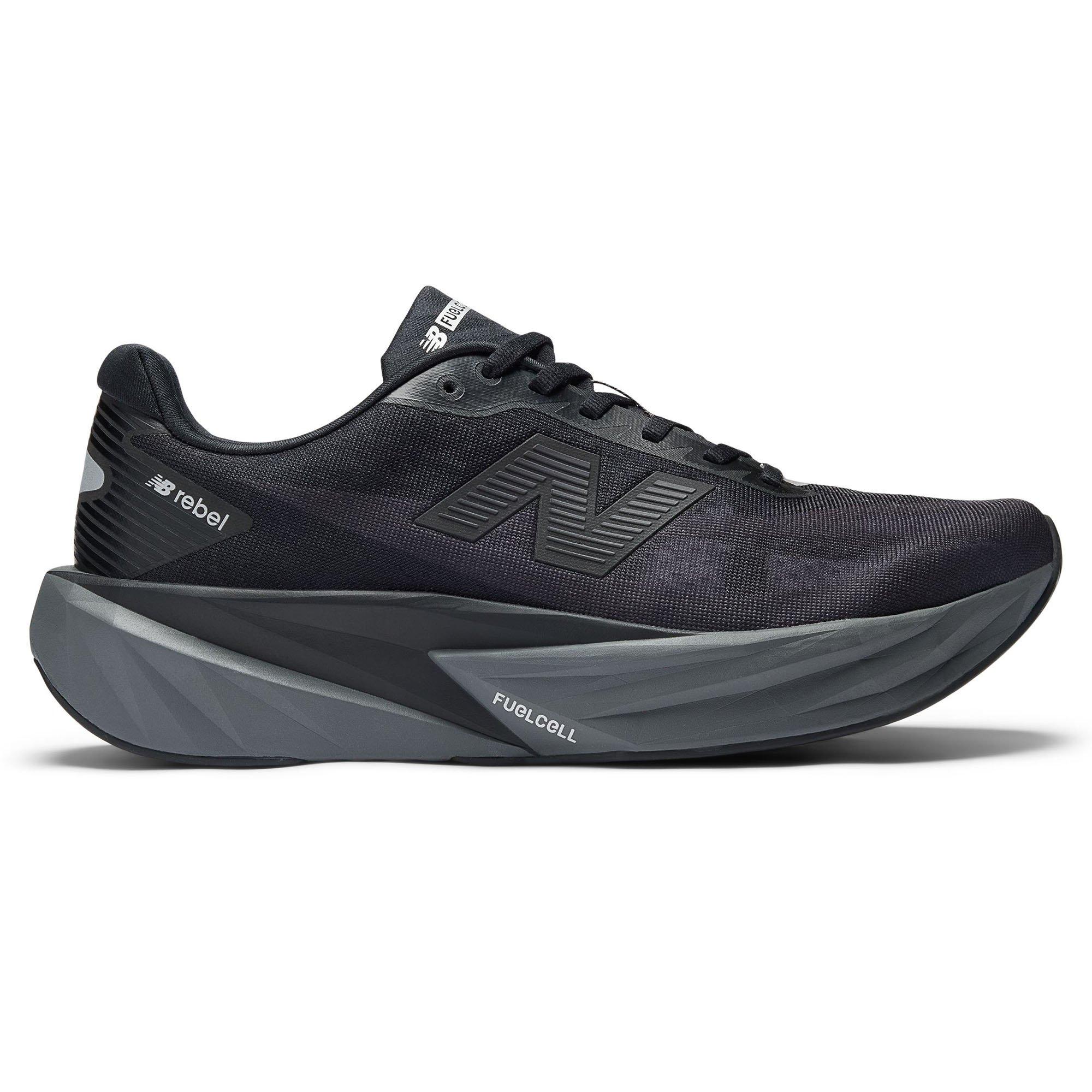 New Balance | Men's FuelCell Rebel v5 Running Shoes, Black/Castlerock, Size 11.5