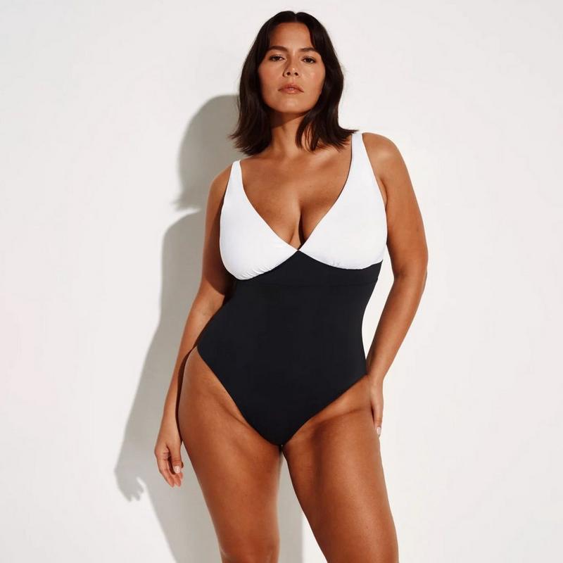 Knix Women's Deep V One-Piece Swimsuit