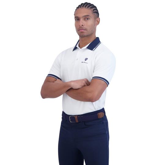 ERECTRICGOLF FIVEBUTTONS POLO WHITE Lサイズ Men's Checker Rib Tech Pique Polo | Ben Sherman | Sporting