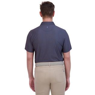 Ben Sherman Men's Split Spot Geo Tech Jersey Polo