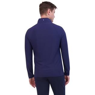 Ben Sherman Men's Solid Pique 1/4-Zip Top