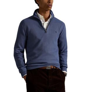 Polo Ralph Lauren Chandail en maille de coton tricoté avec glissière 1/4 pour hommes