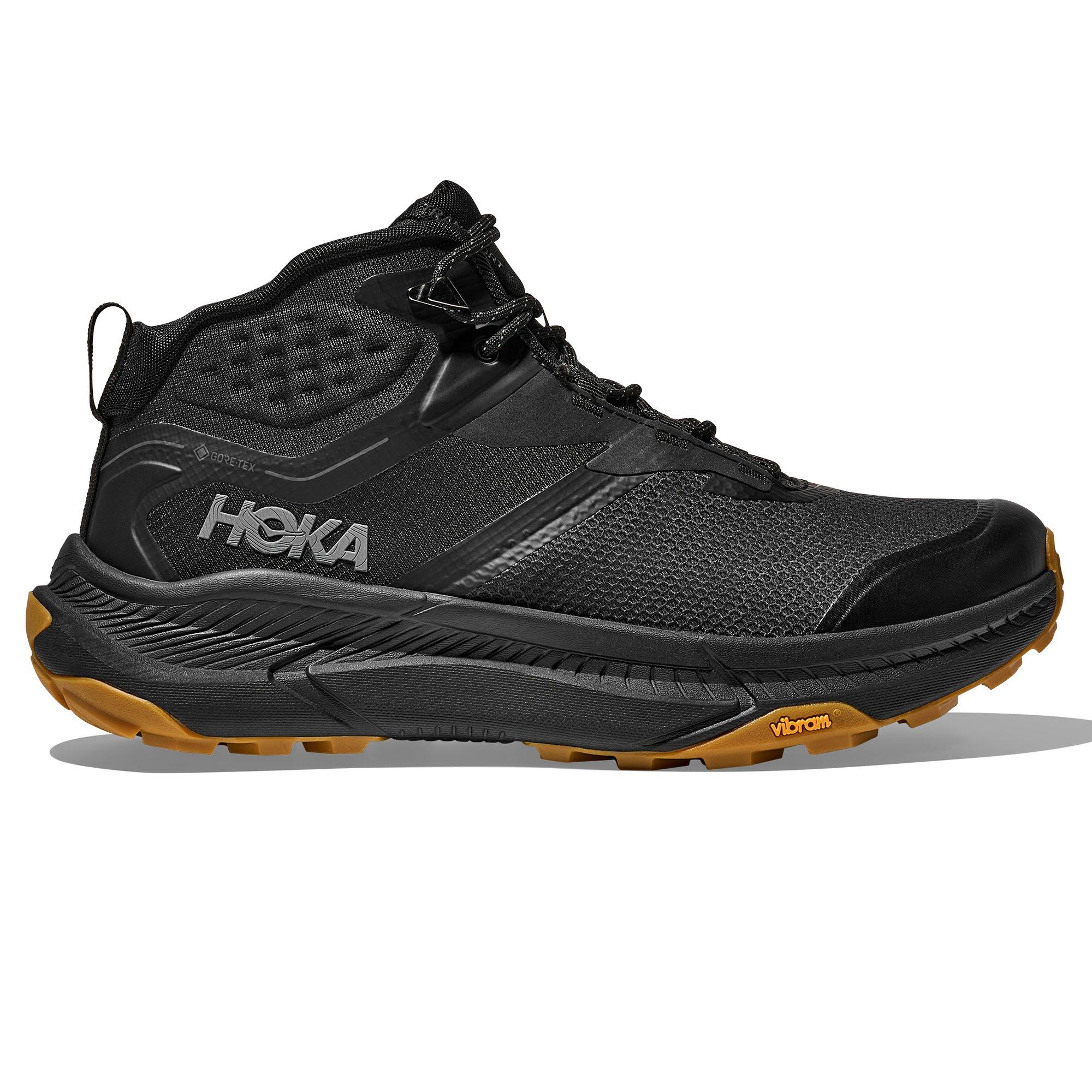 HOKA | Men's Transport Hike GTX Hiking Shoes, Black/Black, Size 9