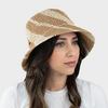 Chapeau cloche en paille crochet e Baldric pour femmes