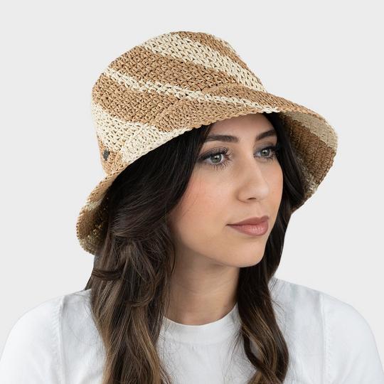 Canadian Hat Chapeau cloche en paille crochet e Baldric pour femmes