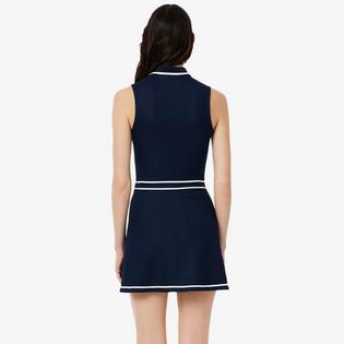 Lacoste Robe de golf sans manches Ultra Dry Heritage Trim pour femmes