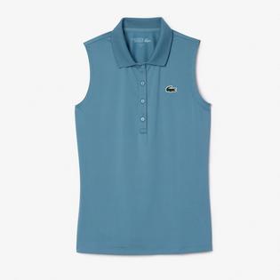 Lacoste Women's Sleeveless Slim Fit UV Protect Stretch Golf Polo