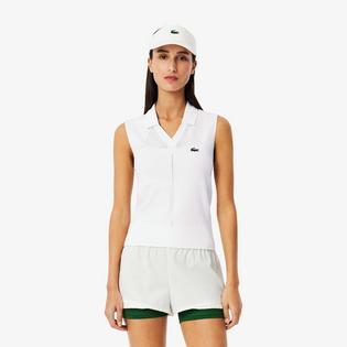 Lacoste Women's Sleeveless Stretch Knit Tennis Polo