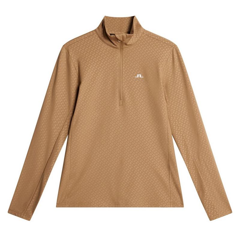 J Lindeberg Women's Lauryn Quarter-Zip Midlayer Top
