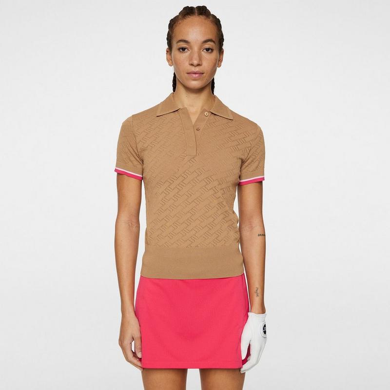 J Lindeberg Polo en tricot Lomi pour femmes
