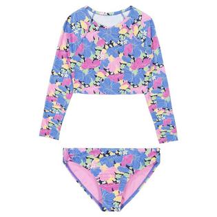 Roxy Ensemble dermoprotecteur court à motif floral pour filles juniors [7-16]