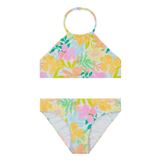 Bikini Fille 2 Pièces Tropical Motif Ananas - Maillot De Bain Enfant Shorty Et Haut Cute 4-14 Ans - Plage Piscine Été