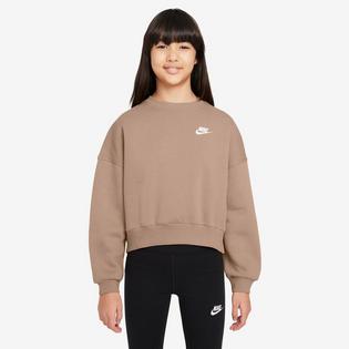 Nike Junior Girls' [7-16] Sportswear Club Fleece Boxy Crew Neck Sweatshirt