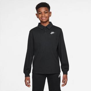 Nike Juniors' [7-16] Sportswear Club Knit Long Sleeve Polo