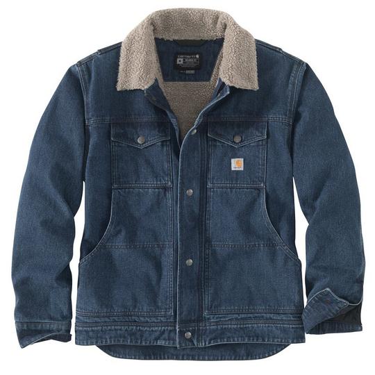 Men's Relaxed Fit Denim Sherpa-Lined Jacket | Carhartt | Sporting