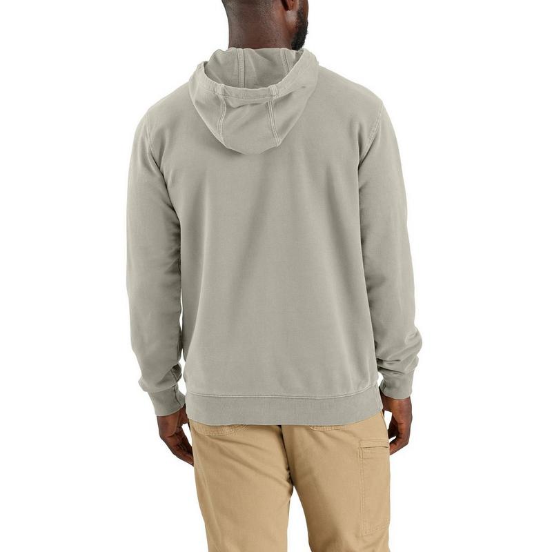 Carhartt Chandail &agrave; capuchon et motif en tissu bouclette teint en pi&egrave;ce pour hommes