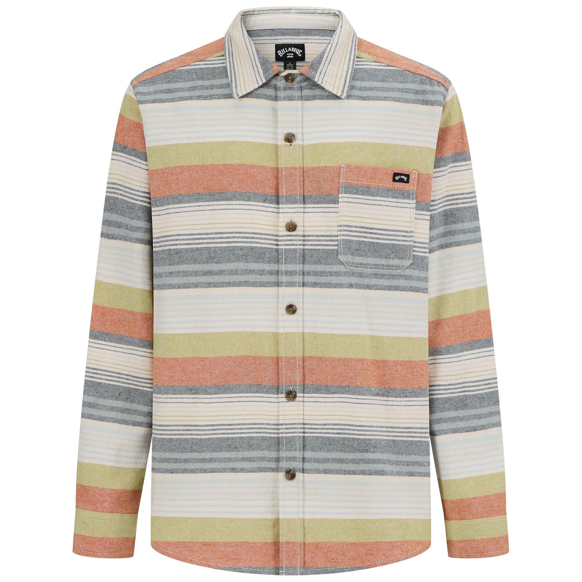 Billabong | Junior's Boy's Striped Flannel Shirt, Blue, Size Large