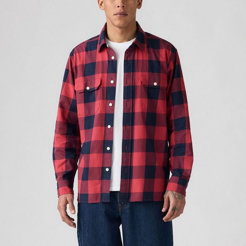 Levi's Chemise de travail classique &agrave; carreaux pour hommes