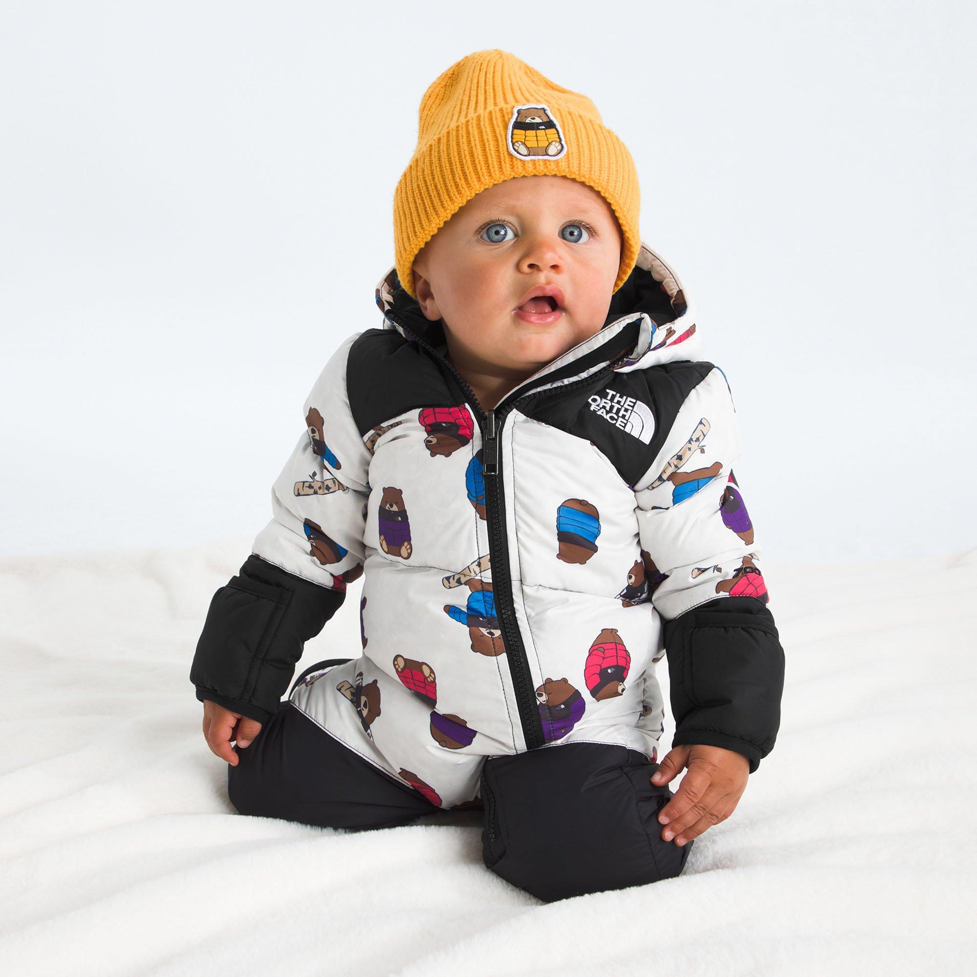 The North Face | Printed 1996 Retro Nuptse One-Piece Snowsuit, Tnf White/Nuptse Bears Print, Size 6 mo