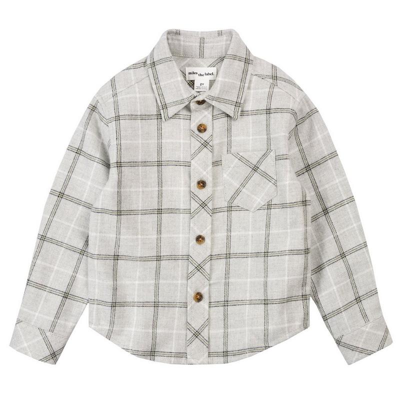 Miles The Label Chemise en flanelle &agrave; carreaux pour gar&ccedil;ons [2-10]