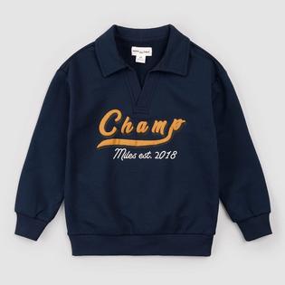Miles The Label Boys' [2-10] Champion Puff Print Polo Sweatshirt