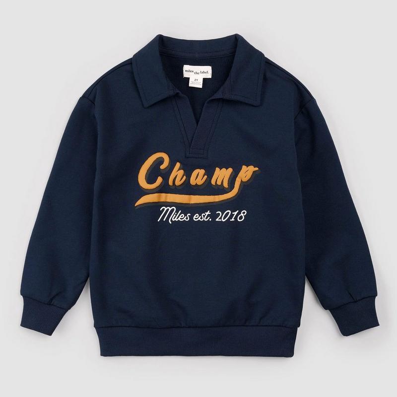 Miles The Label Chandail polo Champion Puff Print pour gar&ccedil;ons [2-10]