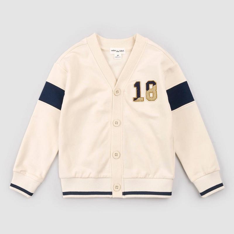 Miles The Label Cardigan Varsity mouchet&eacute; pour gar&ccedil;ons [2-10]