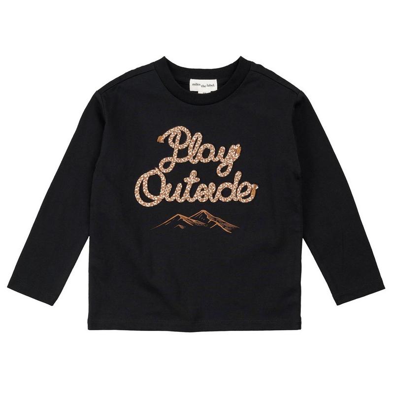 Miles The Label Haut &agrave; manches longues Play Outside avec appliques en velours c&ocirc;tel&eacute; pour enfants [2-10]