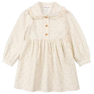 Miles The Label Robe en velours c&ocirc;tel&eacute; Diamond Dots &agrave; col claudine pour filles [2-10]