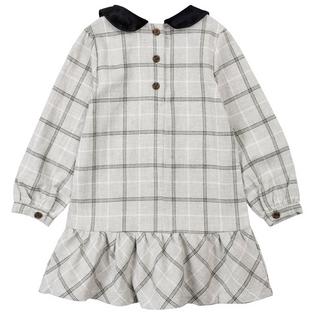 Miles The Label Robe chemise en flanelle &agrave; carreaux teints dans la masse pour filles [2-10]