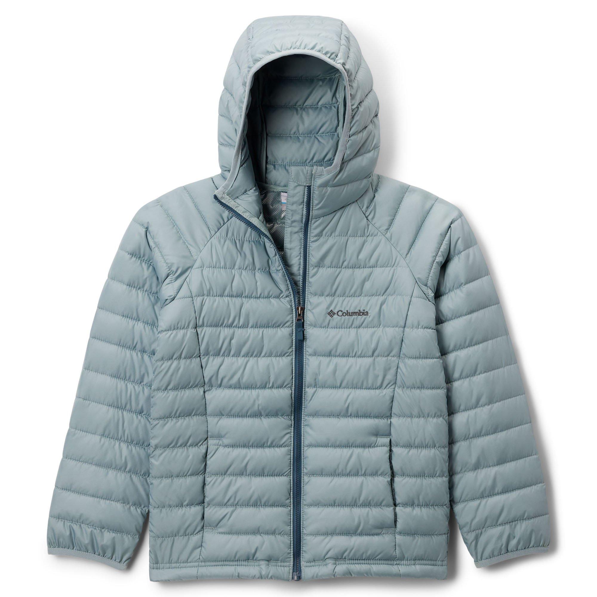 Columbia | Junior's Girl's Powder Lite II Hooded Jacket, Crushed Blue, Size XS