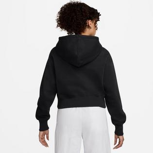 Nike Chandail court et ample en molleton &agrave; capuchon et glissi&egrave;re compl&egrave;te Sportswear Phoenix pour femmes