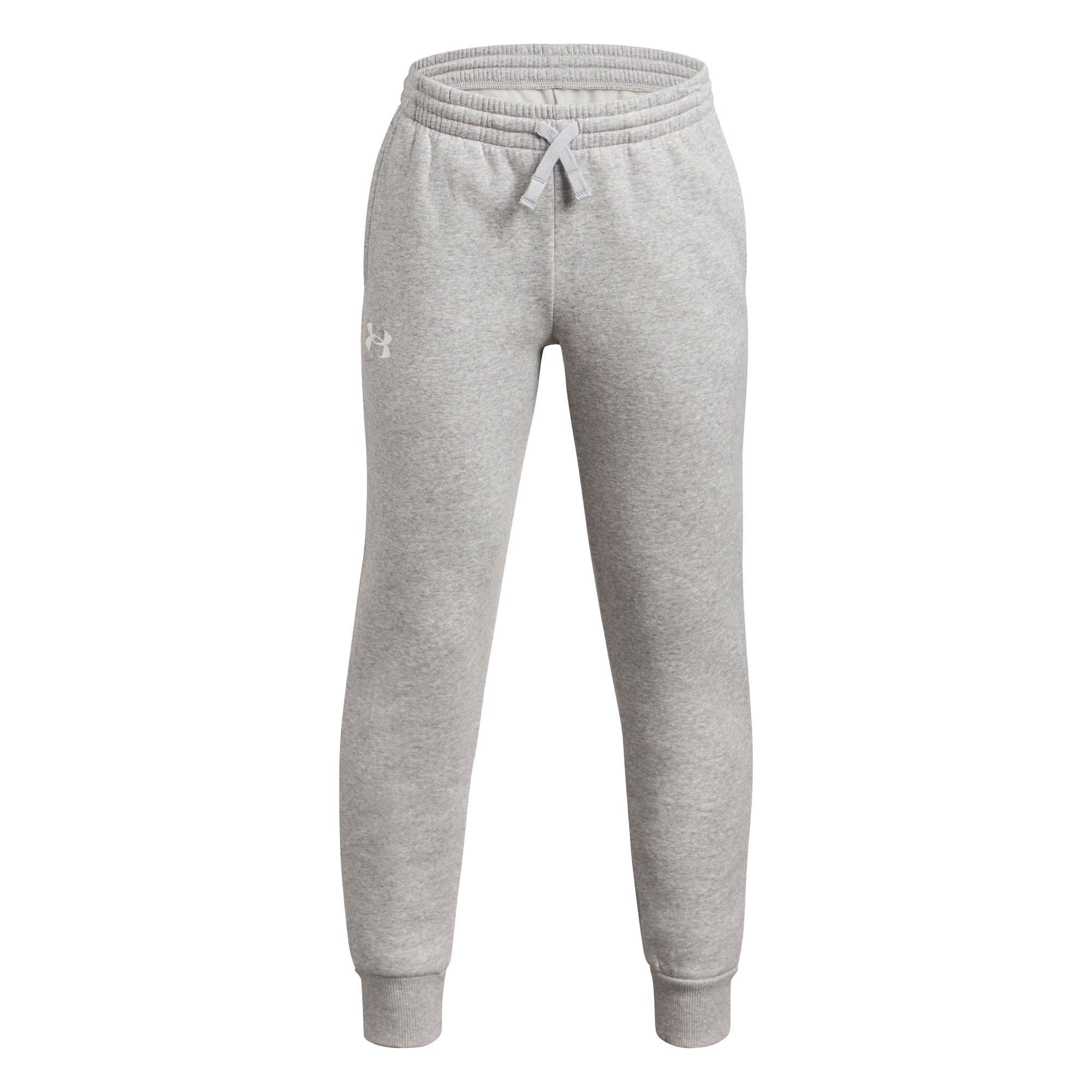 Under Armour | Junior's Boy's Rival Fleece Joggers Pants, Light Heather Grey, Size Small