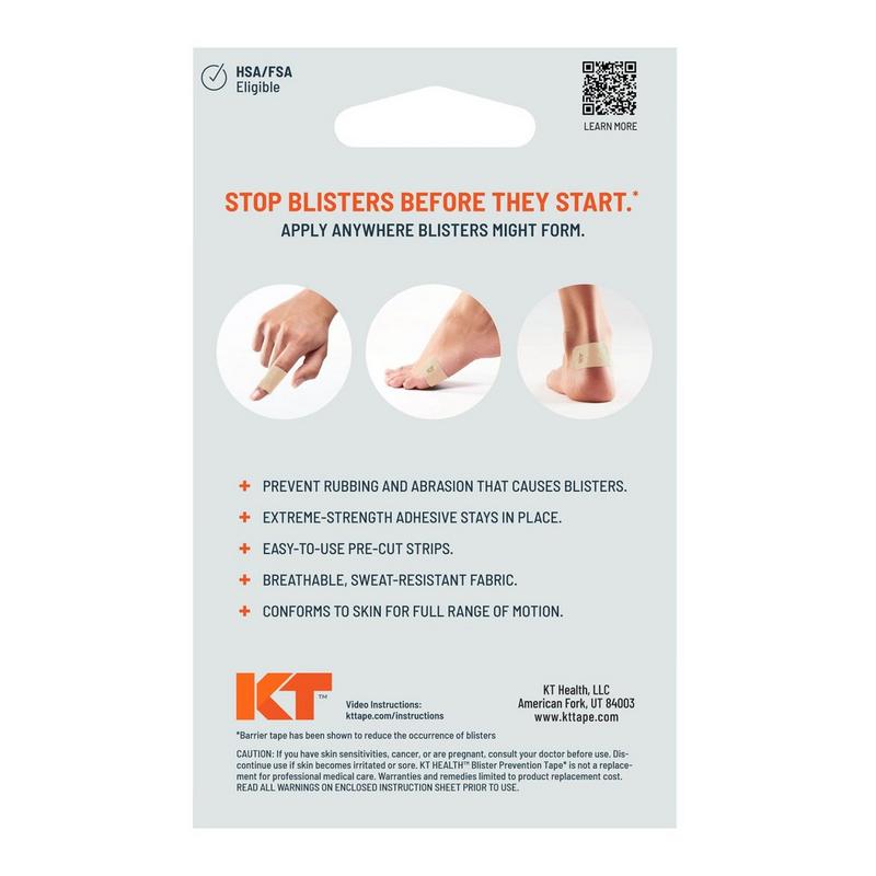 KT Tape Ruban de pr&eacute;vention des ampoules