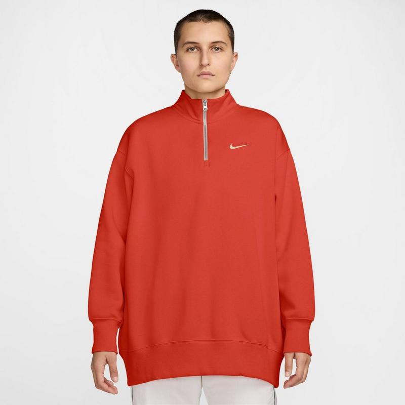 Nike Chandail long surdimensionn&eacute; Sportswear Phoenix Fleece &agrave; glissi&egrave;re 1/4 pour femmes