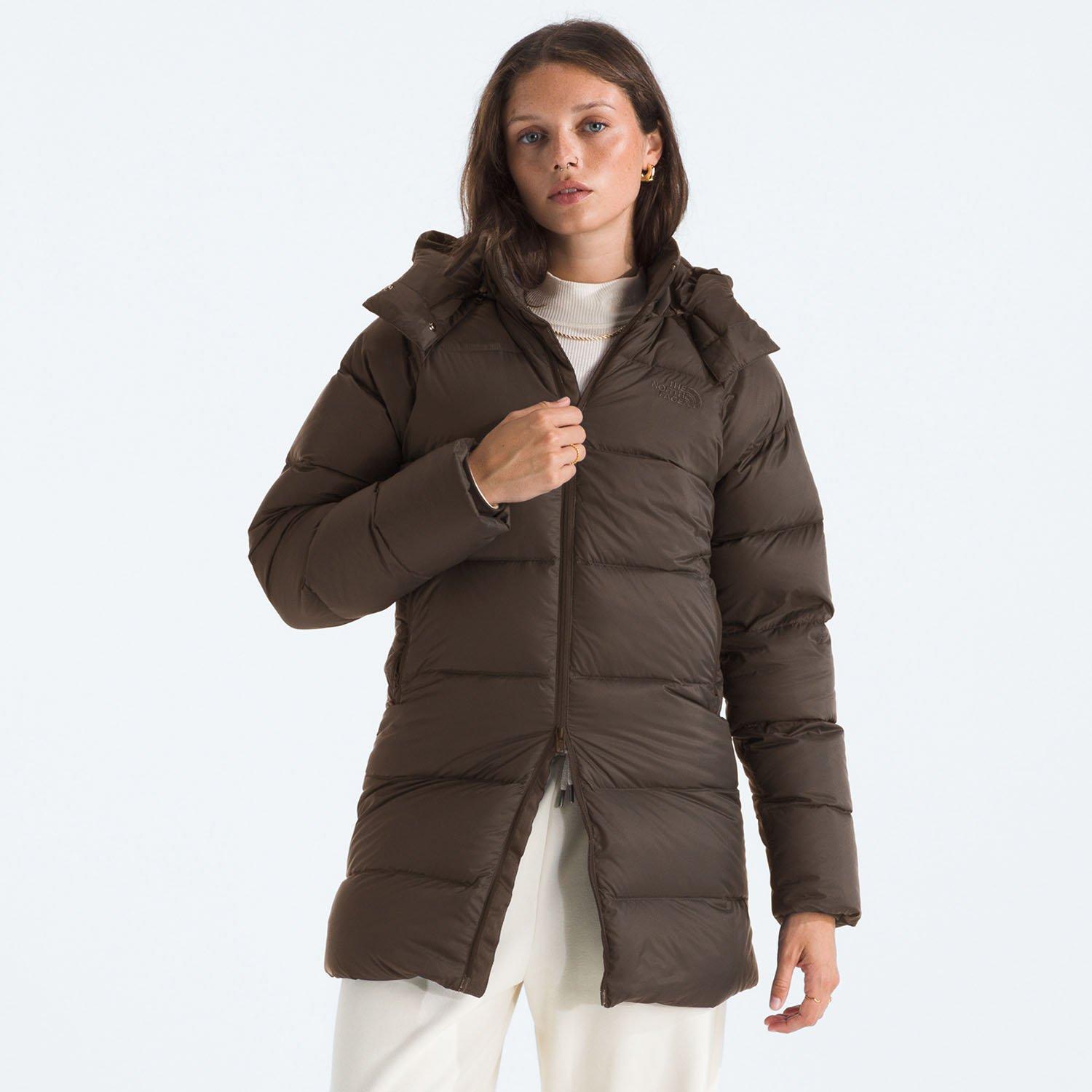 The North Face | Women's Hydrenalite City Down Hooded Parka Jacket, Smokey Brown, Size XS
