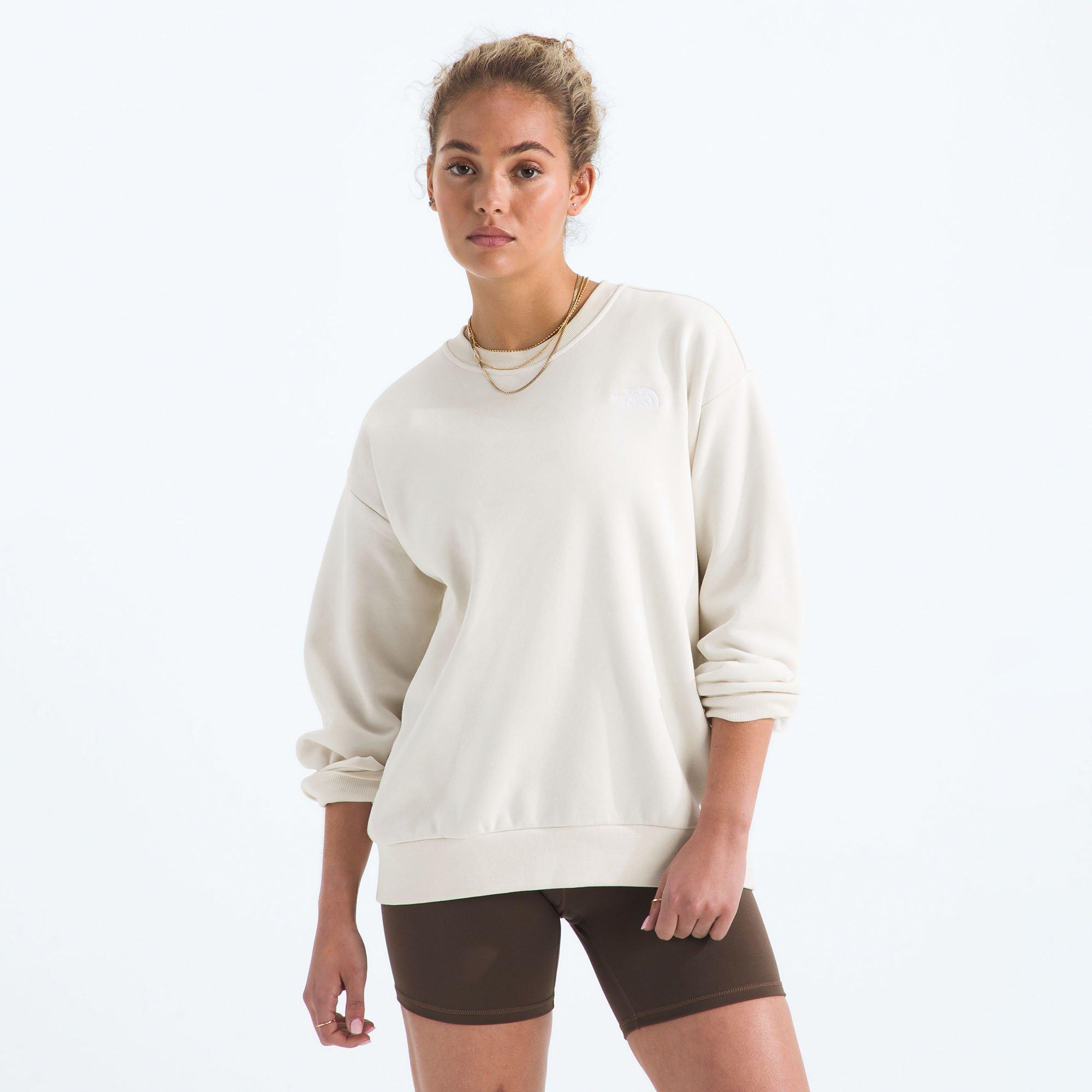 The North Face | Women's Evolution Simple Dome Oversized Crew Sweatshirt, White Dune, Size Medium